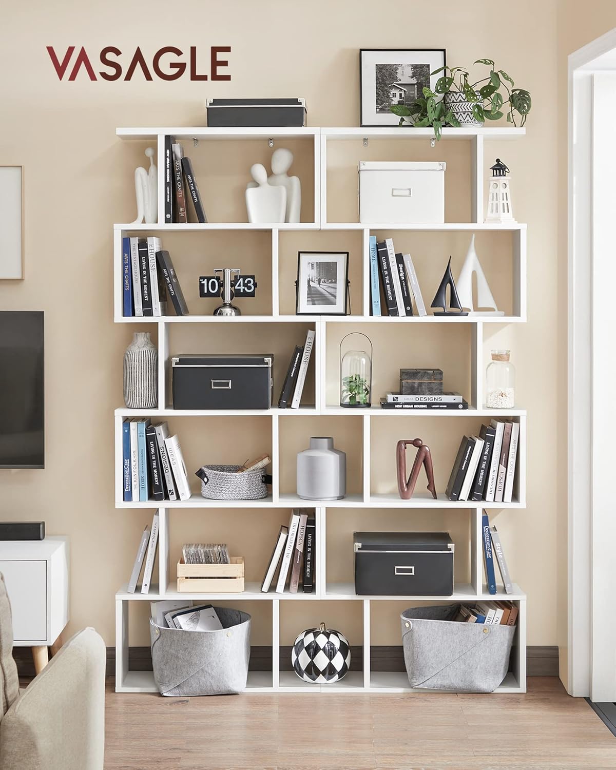 VASAGLE CUSTOS Librería de 6 Niveles