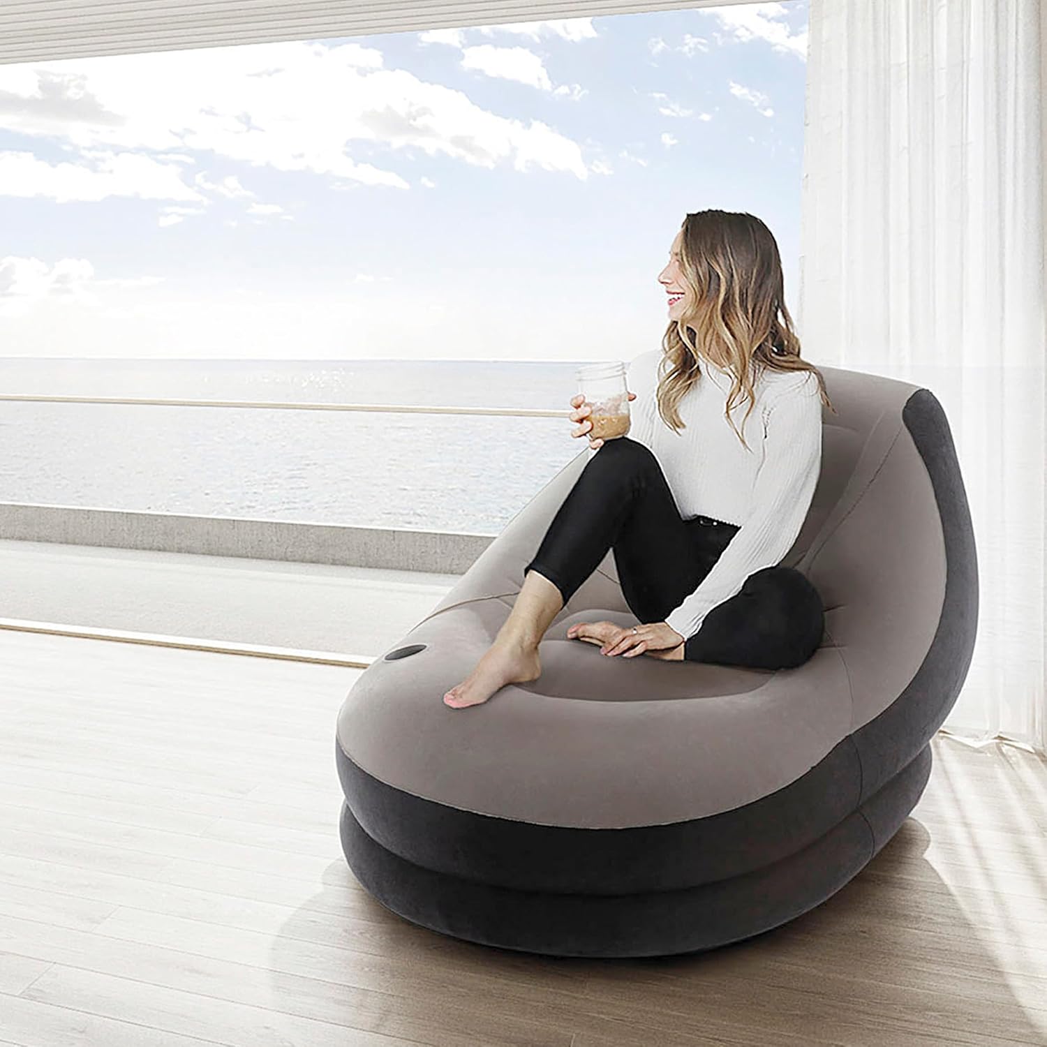 Intex Sillón Hinchable con Reposapiés