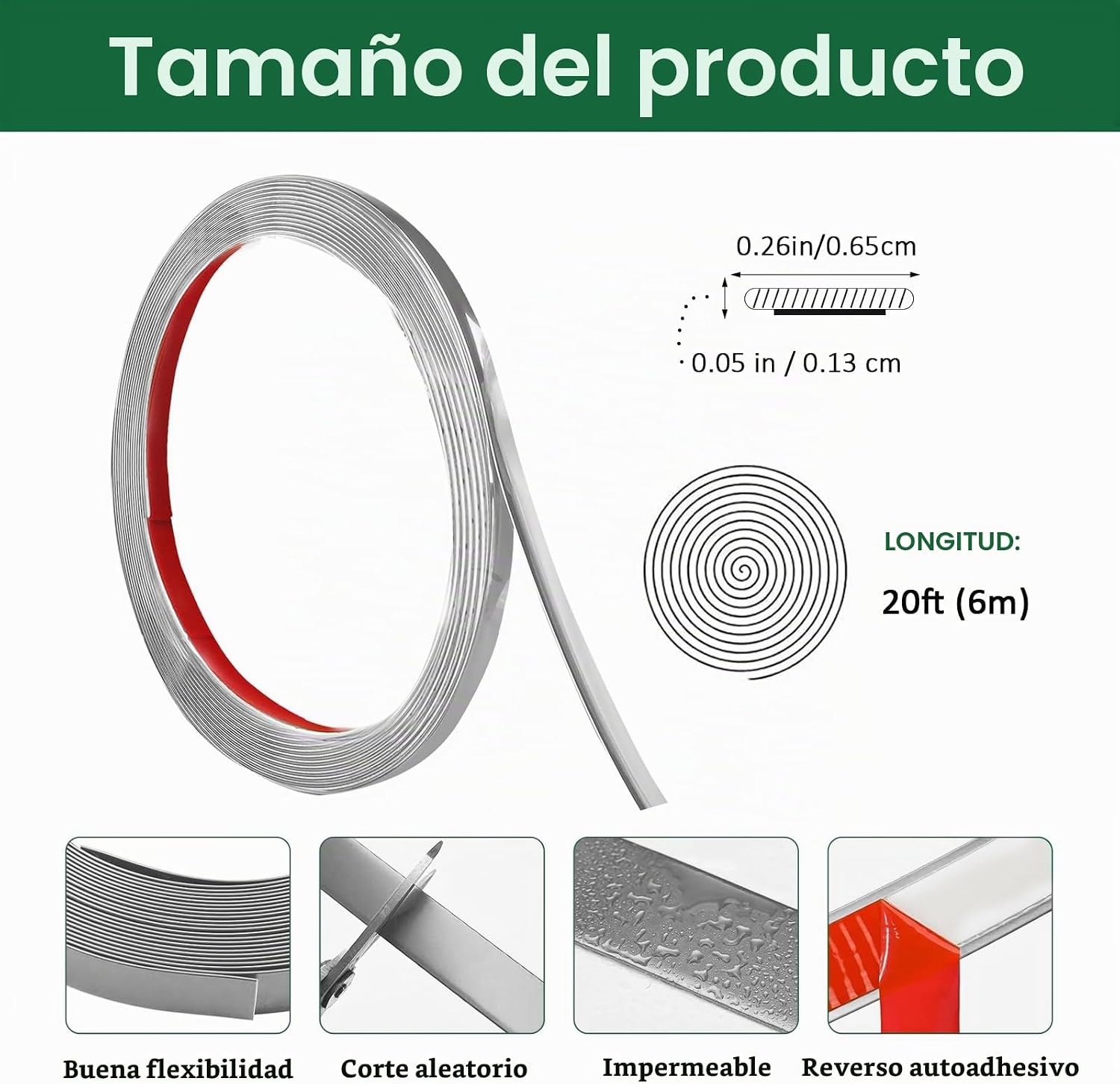 Molduras Decorativas Autoadhesivas Plata