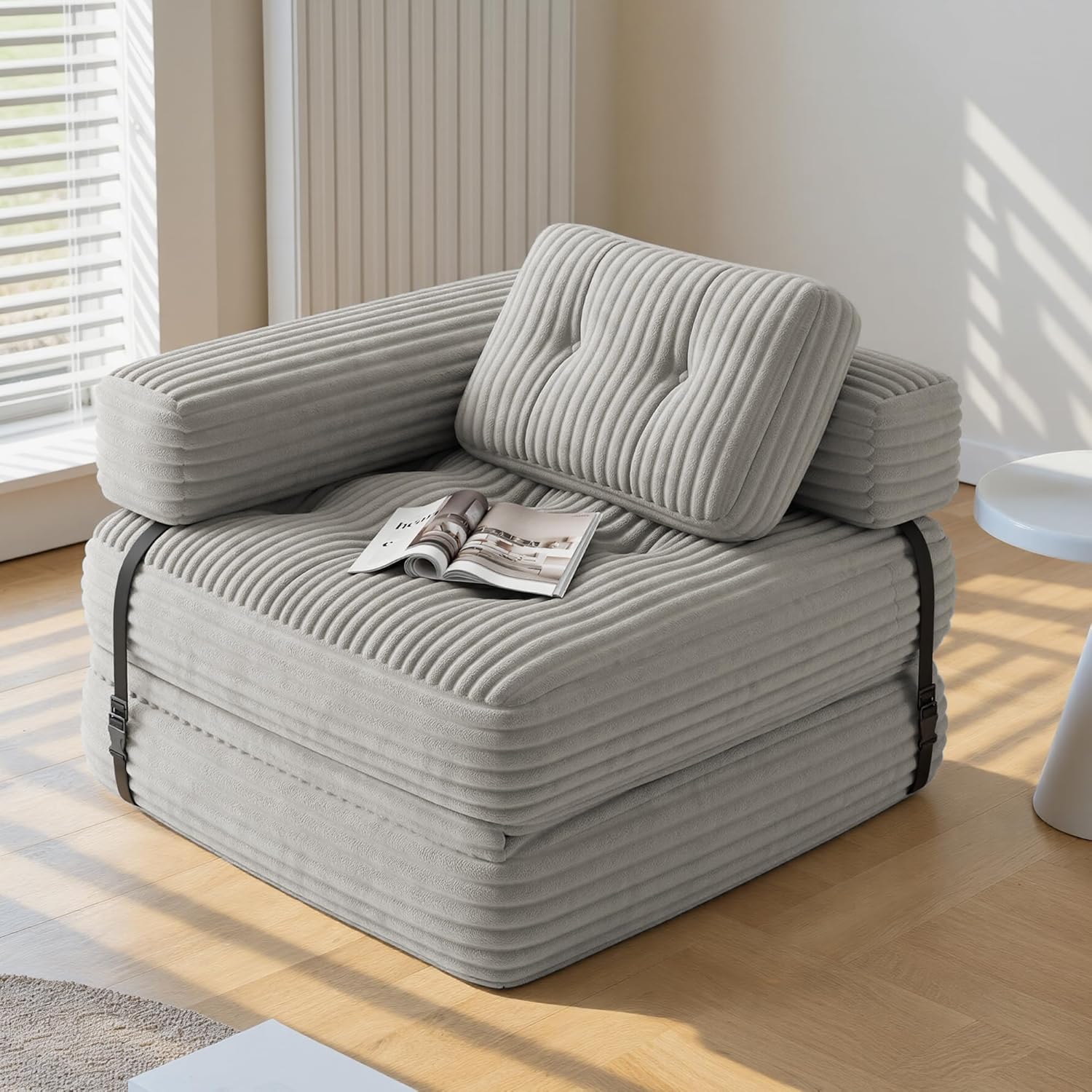 Xbro Sofá Cama Plegable con Reposabrazos en L