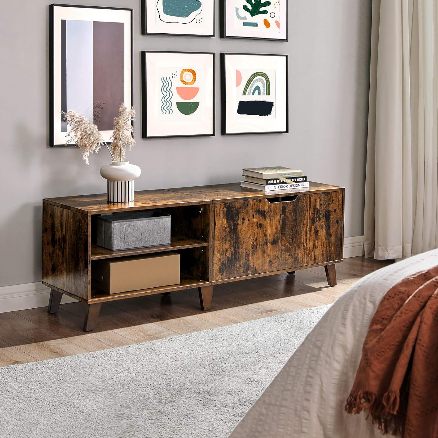 VASAGLE Mueble de TV de 2 Puertas