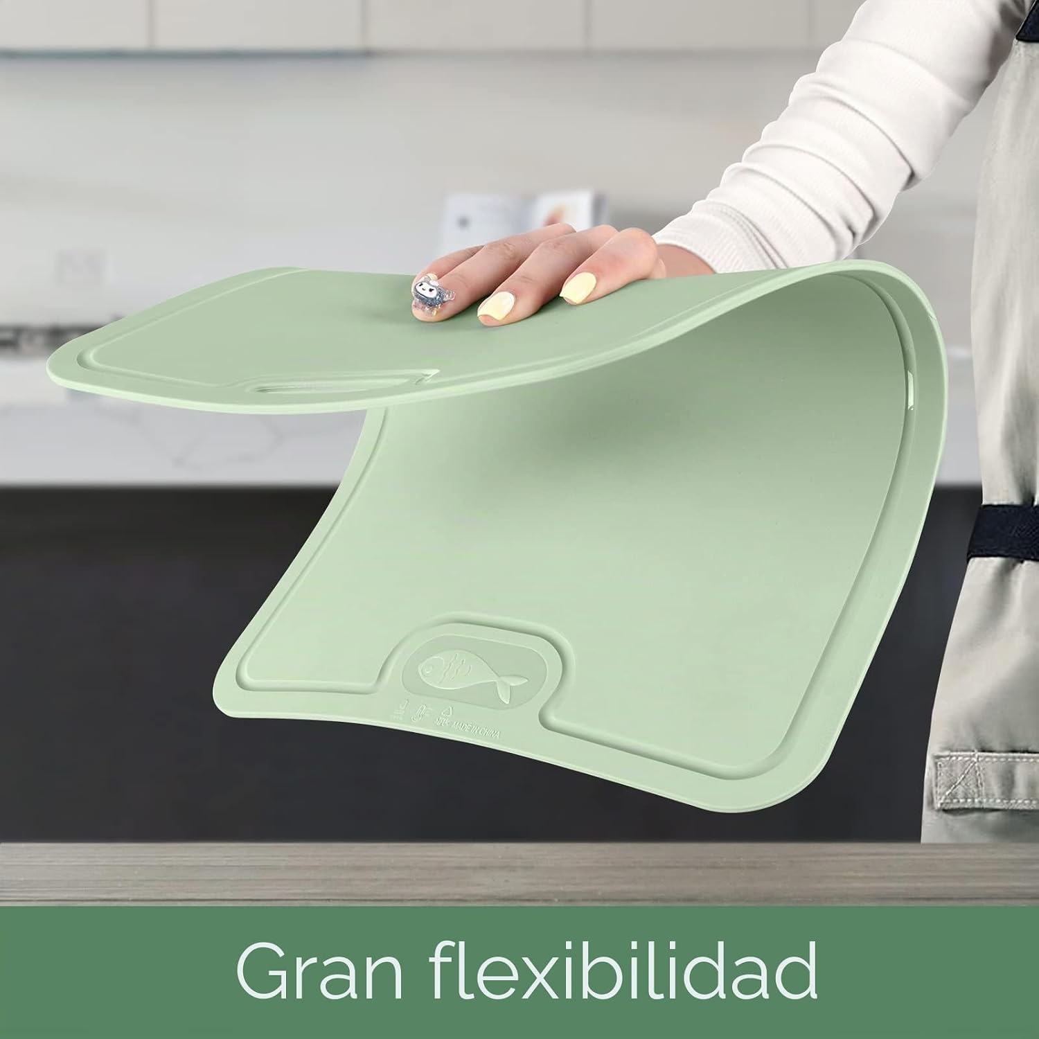 Gintan Tabla de Cortar Flexible de TPU, Verde