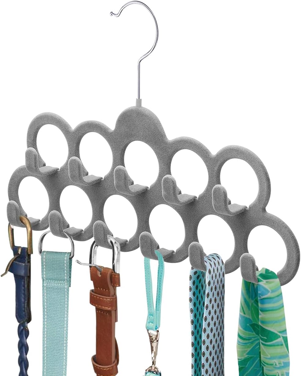 ManGotree Perchas para Bufandas de Terciopelo, Pack de 2