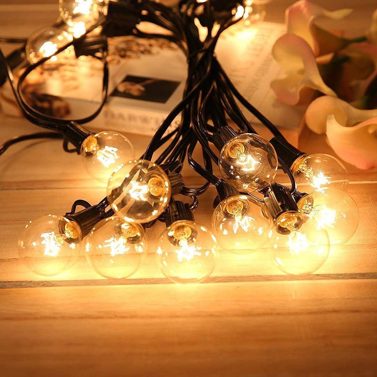 Guirnalda Luces Exterior 12M G45 Impermeable