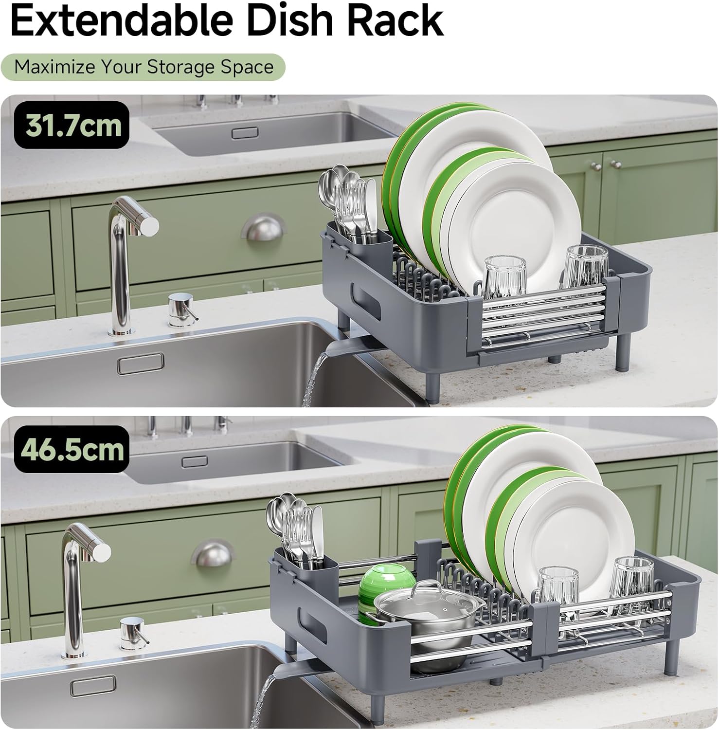 KINGRACK Escurreplatos, Gris