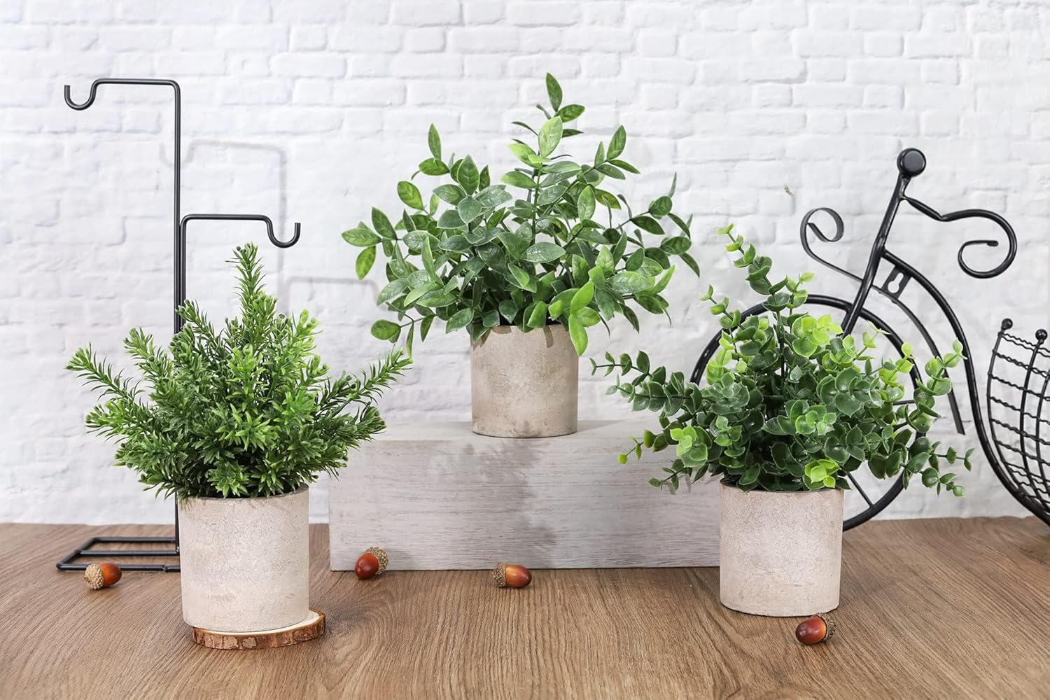Der Rose Pack de 3 Plantas Artificiales
