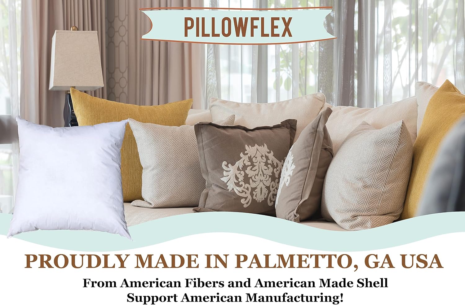Pillowflex Relleno de Poliéster para Almohada, 55x55 cm